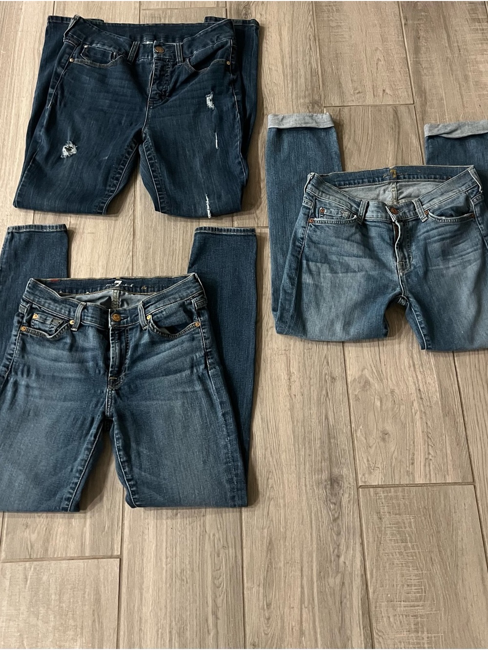 Seven7 Women's Dark Blue & Medium Blue Skinny Jeans Pack
